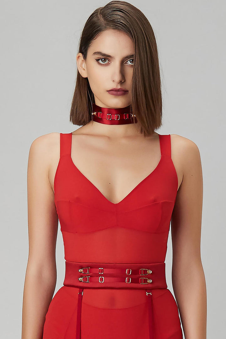 Red Satin Collar