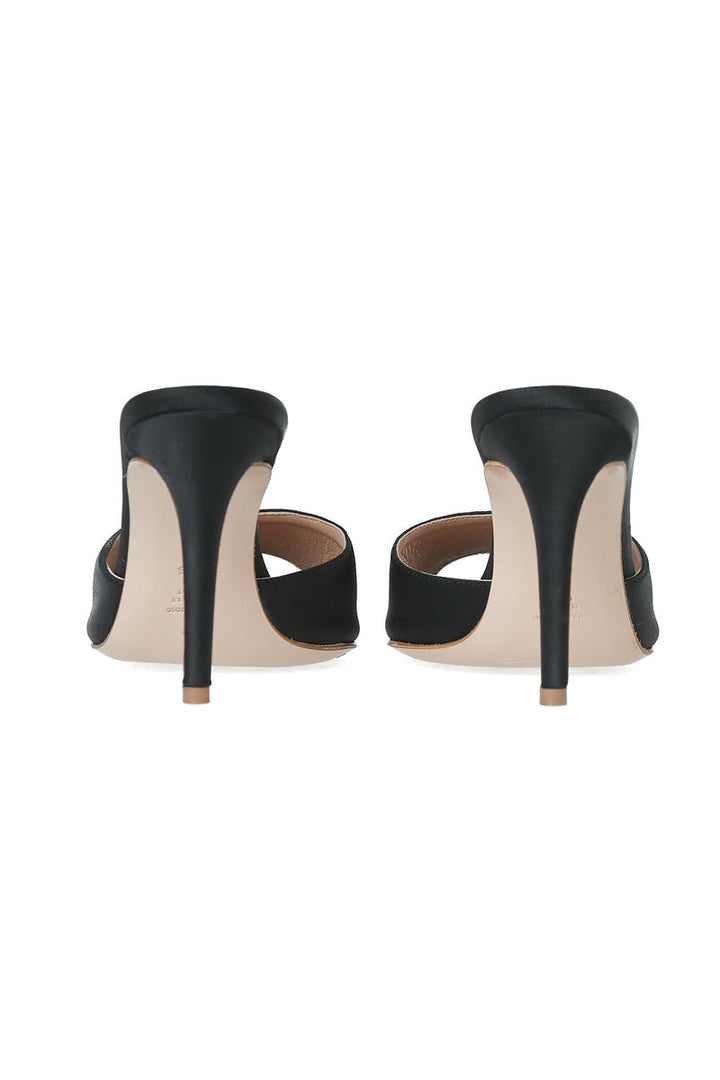 Black Satin Heels