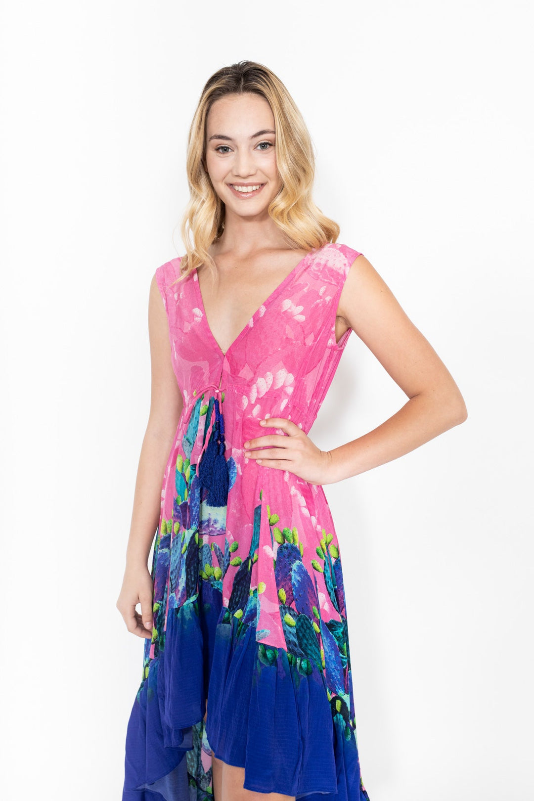 Hi-Low Pink and Purple Dress