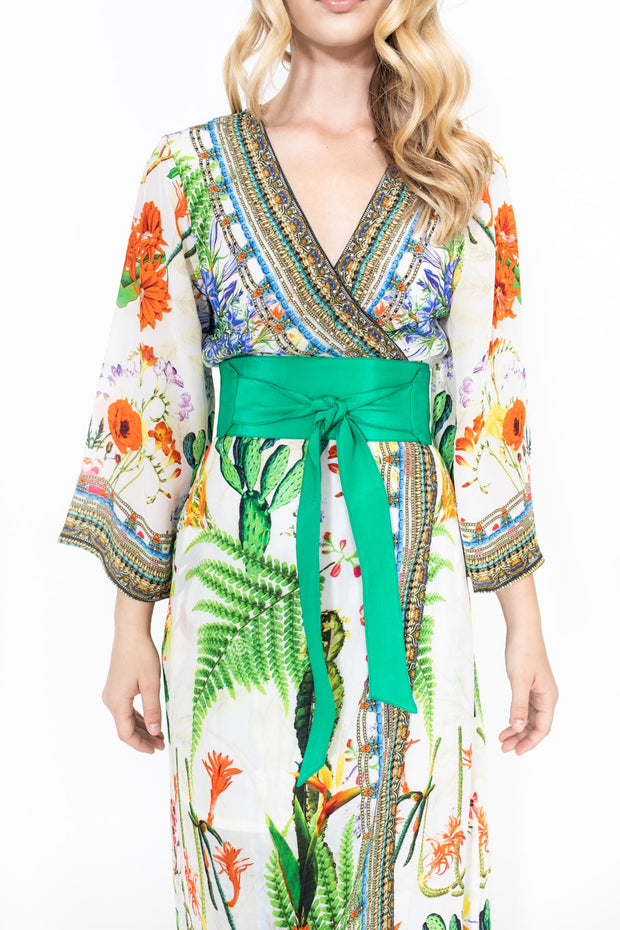 Green Belted Cover Up Dress