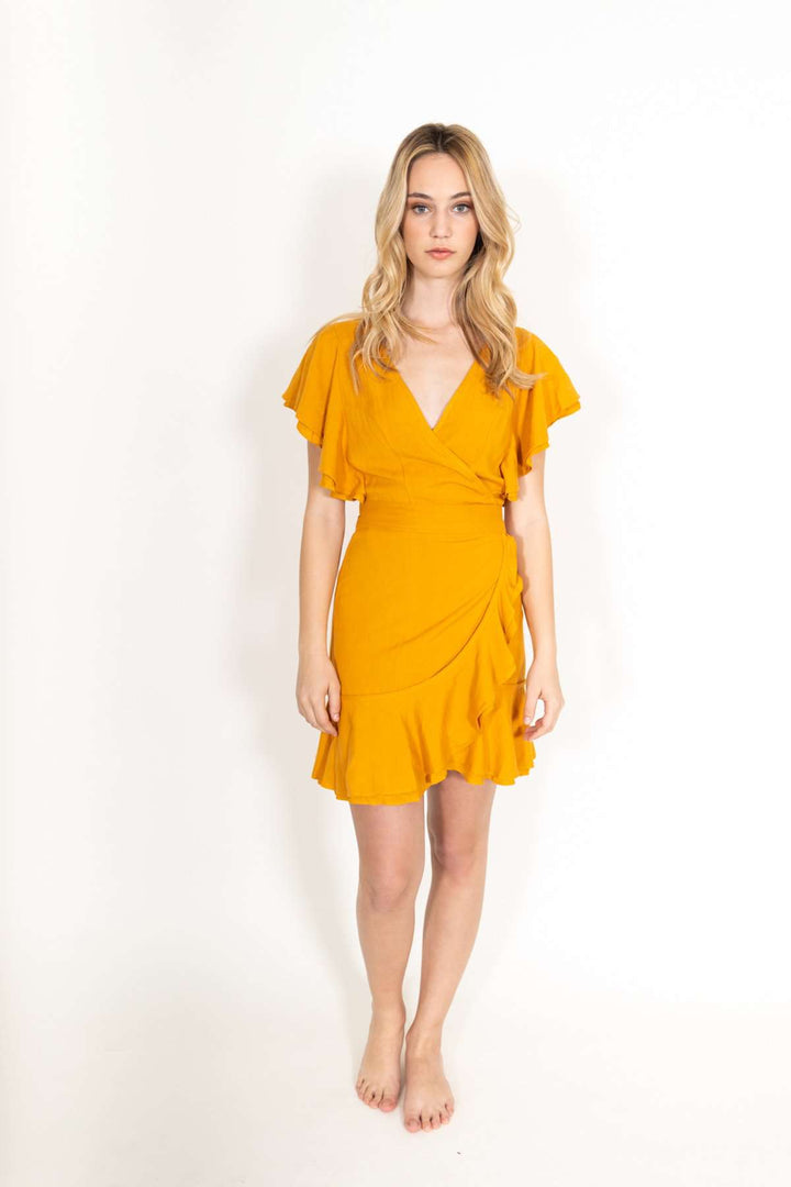 Yellow Ruffled Dress