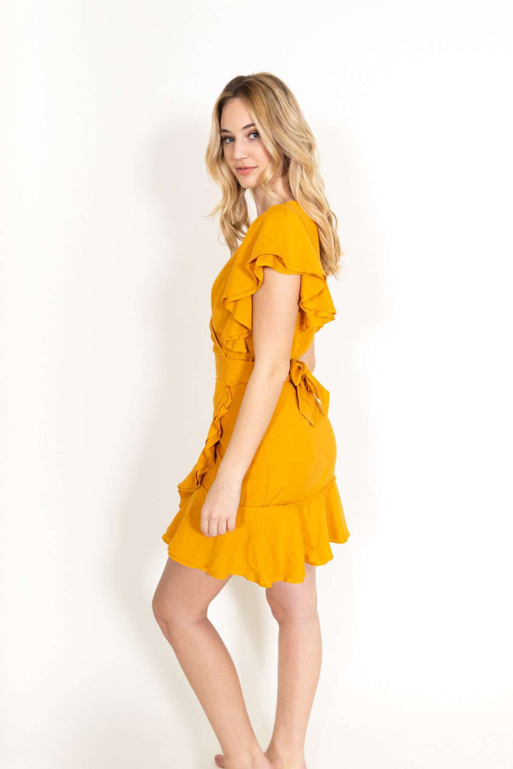 Yellow Ruffled Dress