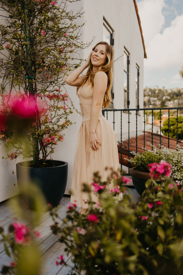 Mesh Skirt Nude