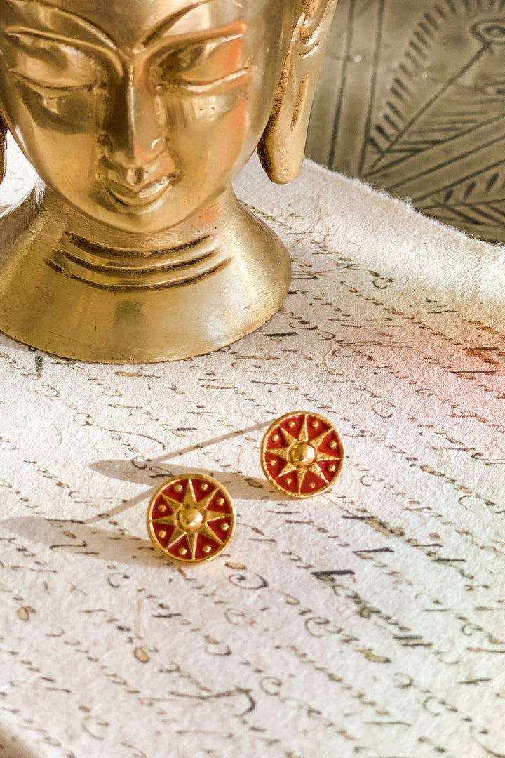 Terracotta Sahara Starburst Earrings