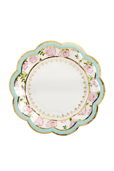 Tea Time Floral 7 inch Paper Plates