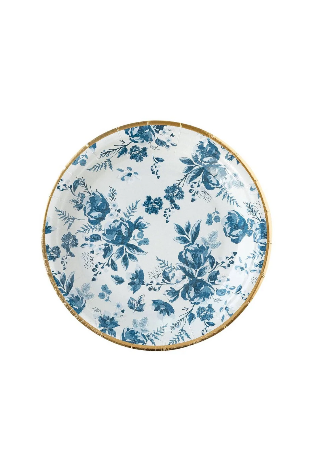 Navy Floral Paper Plate