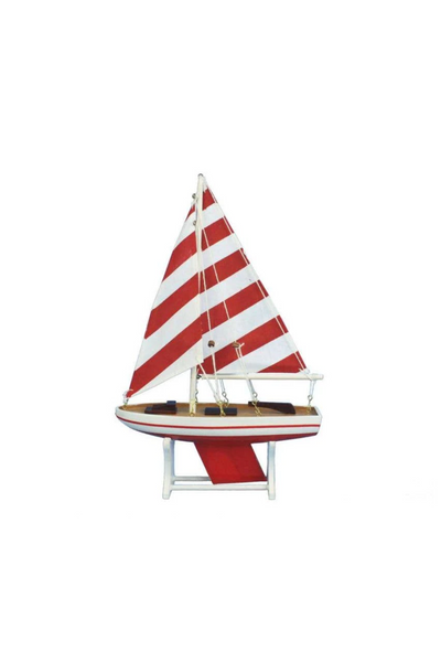 Wooden Decorative Sailboat 12"