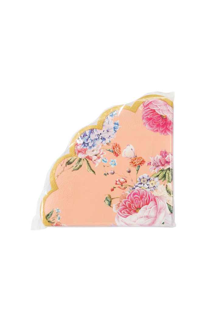 Scalloped Floral Paper Napkins