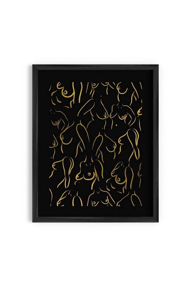 Nudes No. 1 Gold Foil Art Print