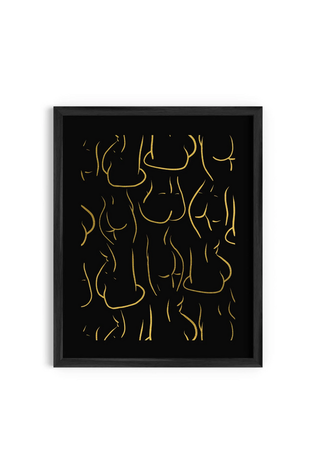 Nudes No. 2 Gold Foil Art Print