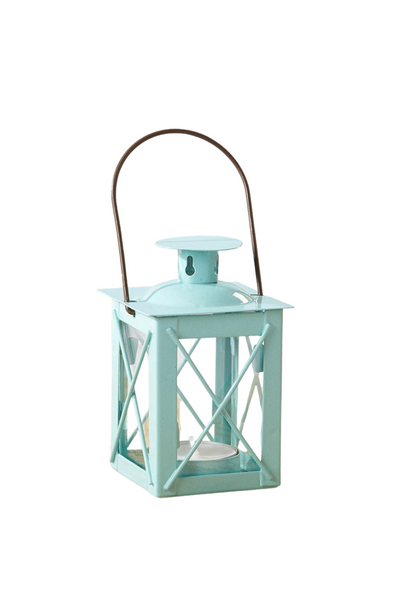 Blue Mini-Lantern Tea Light Holder