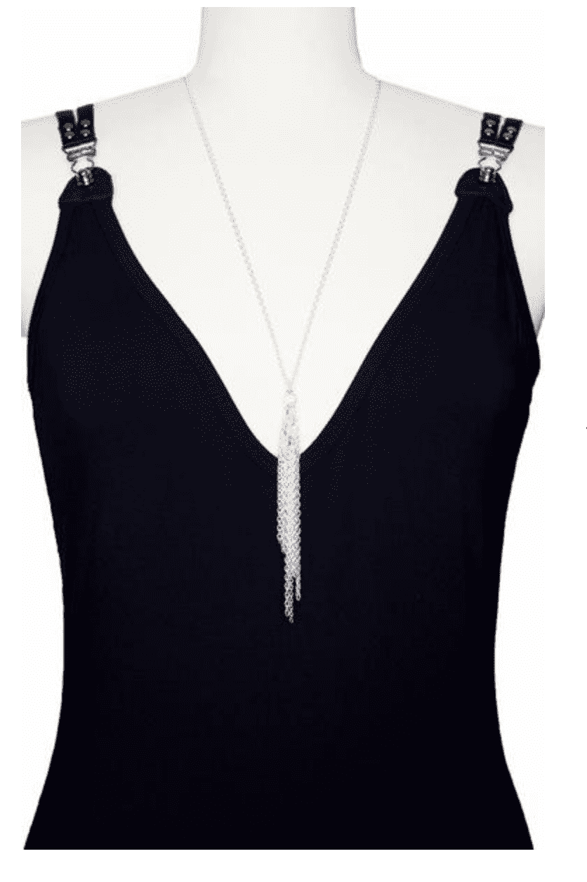 V Neck Garter Tank Black