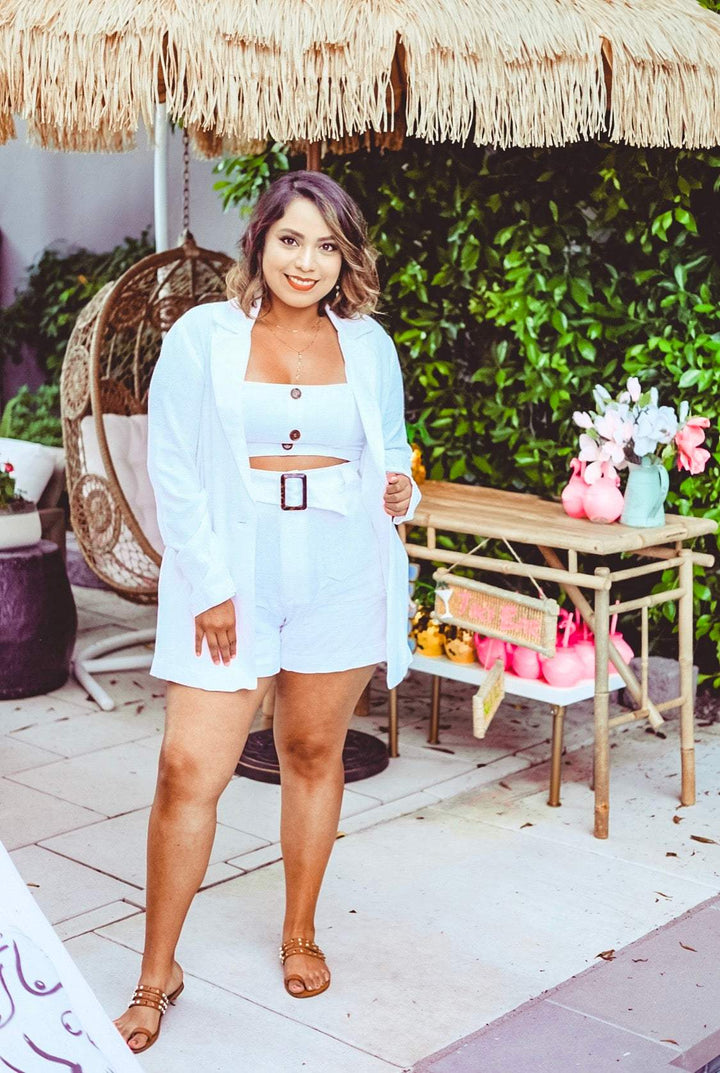 Mumu White Crop Top