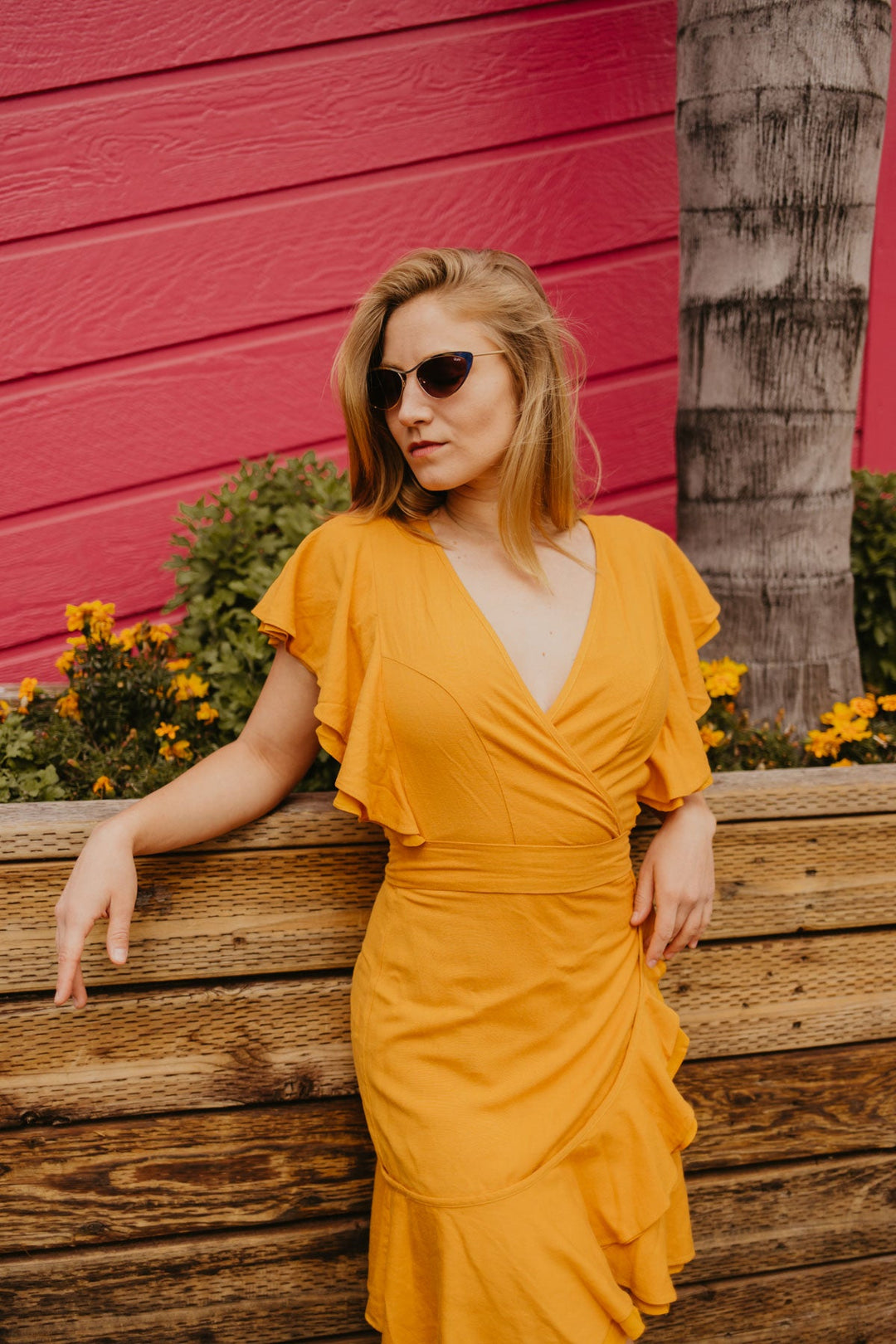Yellow Ruffled Dress