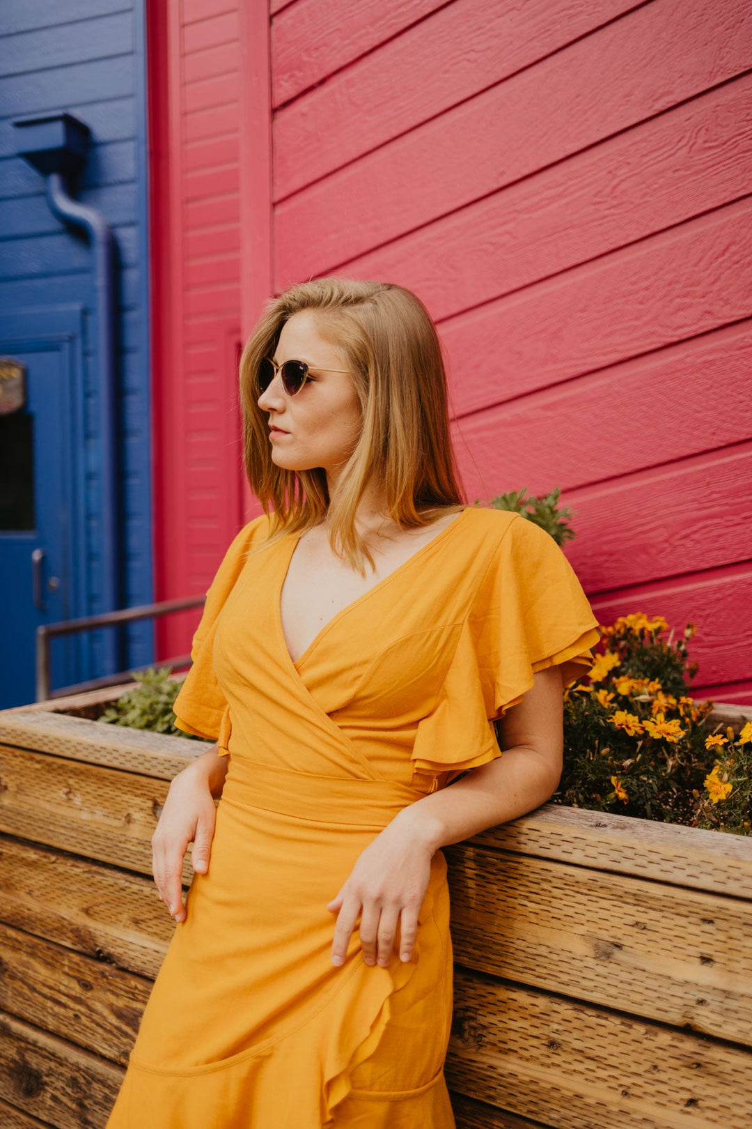 Yellow Ruffled Dress