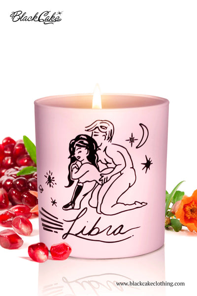 Zodiac Massage Candle Libra, Pomegranate Fragrance