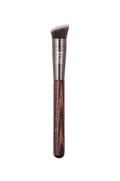 Angled Makeup Brush with Wooden Handle