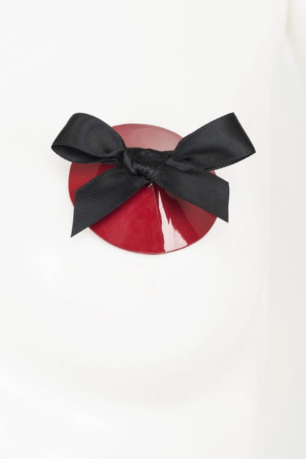 Black &amp; Red Bow Pasties