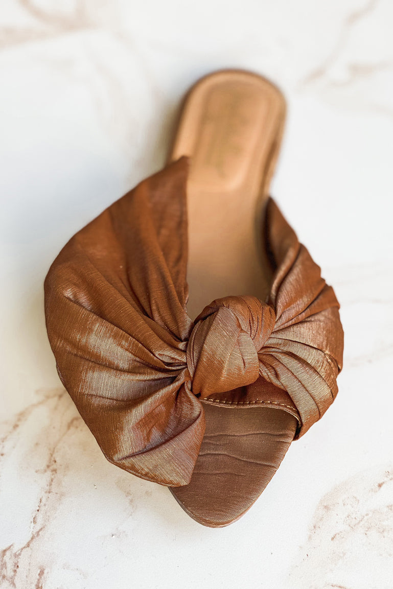 Bronze Julieta Bow Flats