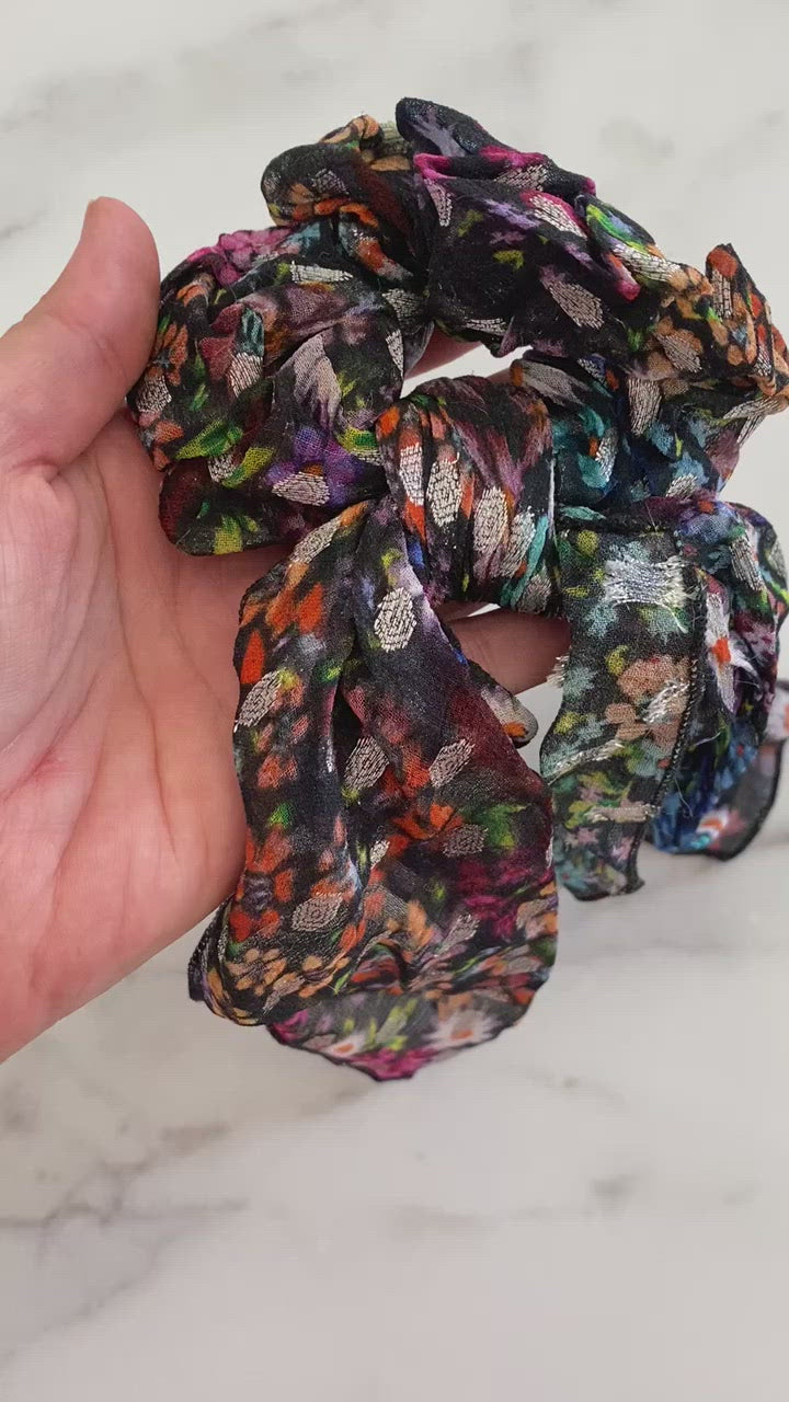 Floral Bow Scrunchie