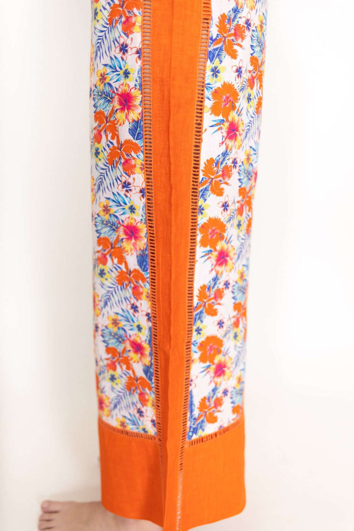 Floral Linen Pant
