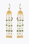 Green Agate Chain Earrings