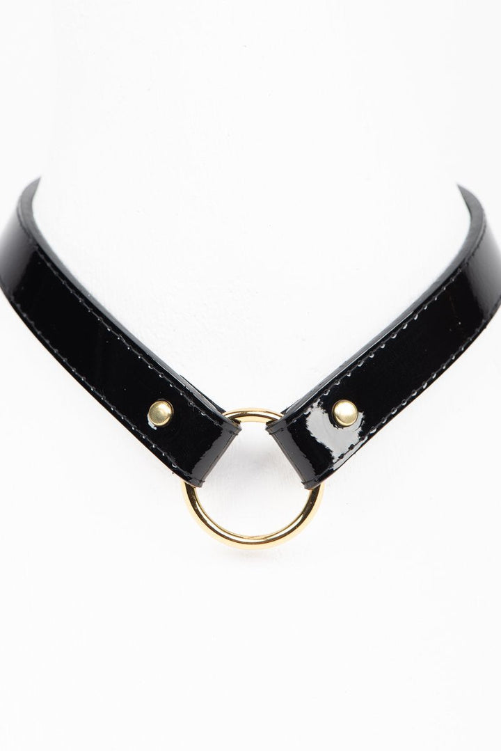 Italian Patent Leather Collar