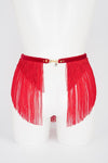 Red Fringe Skirt with Handcuffs