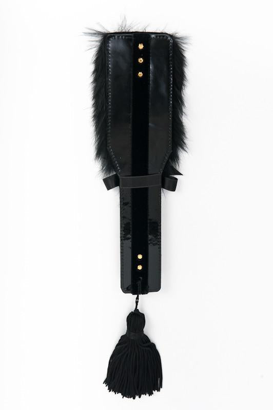 Black Leather &amp; Fur Paddle