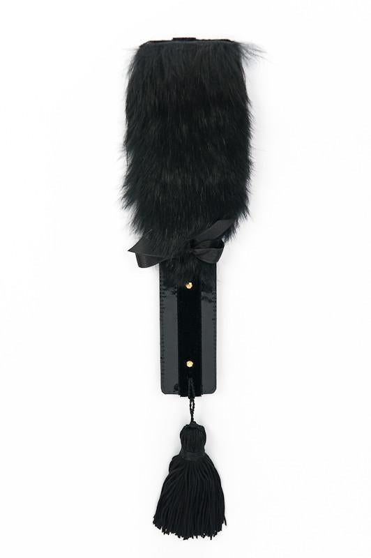Black Leather &amp; Fur Paddle