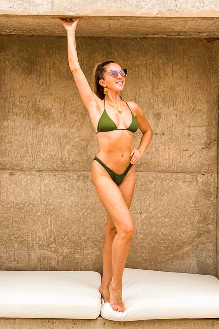 Reversible Ribbed Bikini Bottoms - Olive