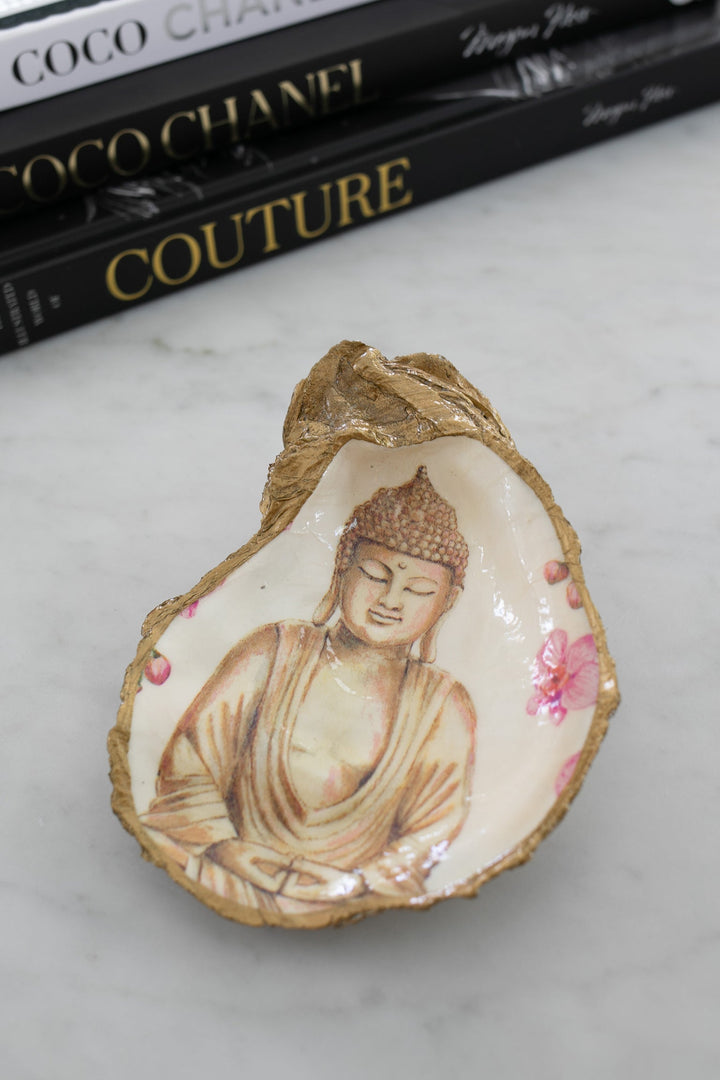 Serenity Decoupage Oyster Ring Dish