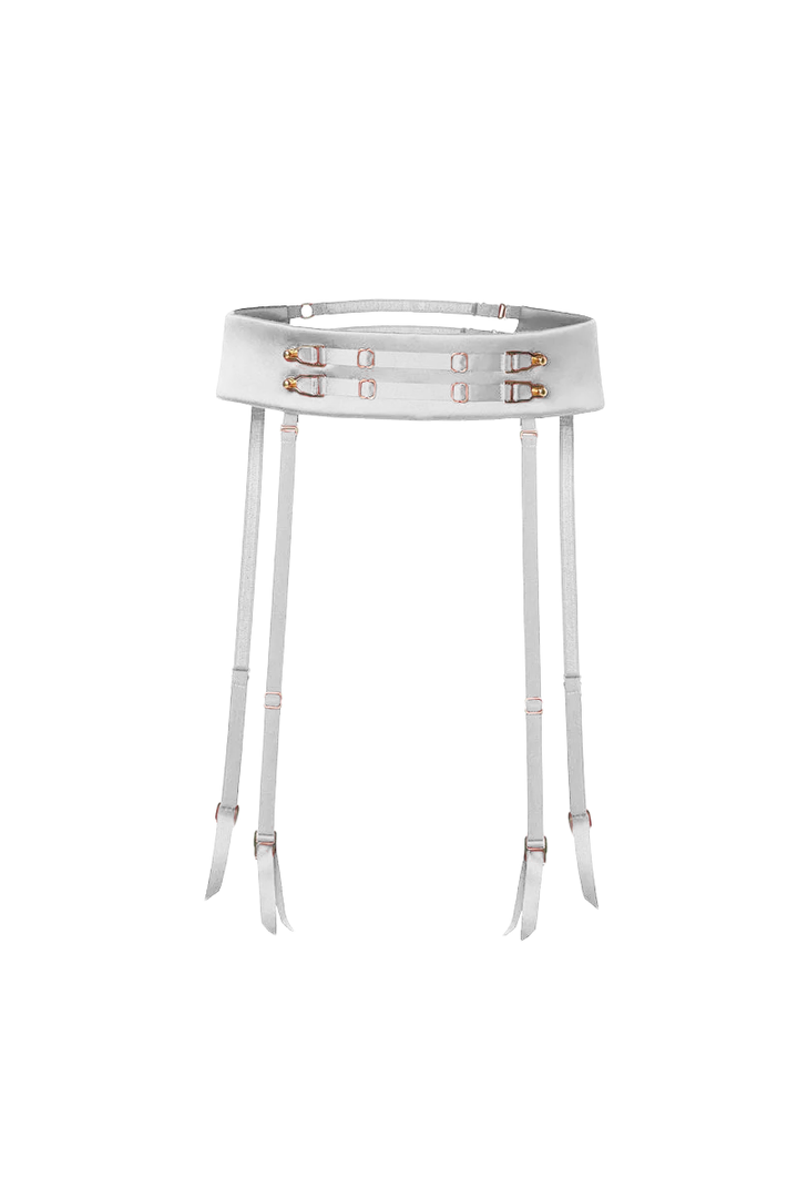 White Secure Satin Belt
