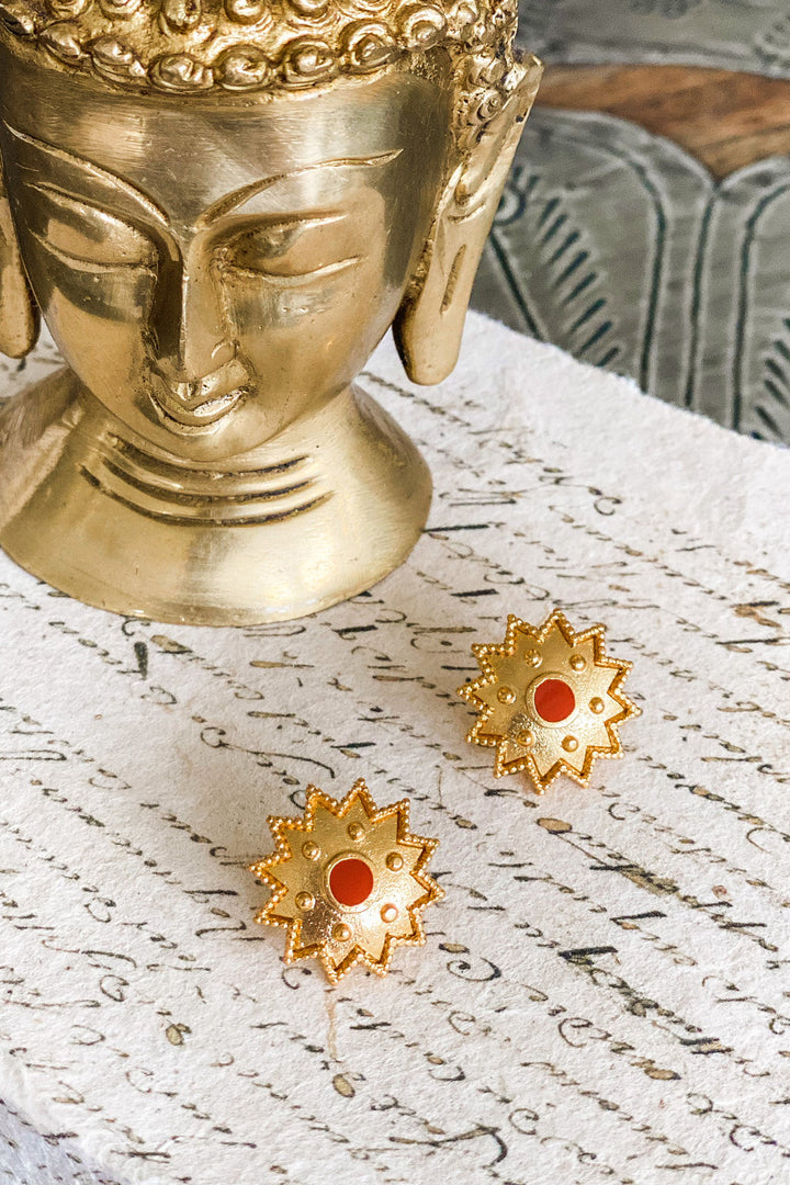 Terracotta Sun Earrings
