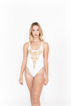 Gilded One Piece Swimsuit - White