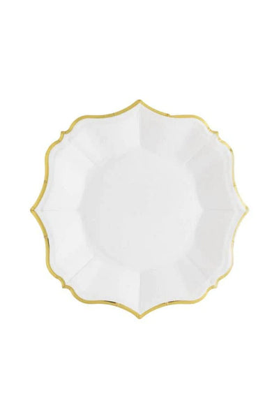 White Linen Dessert Plates