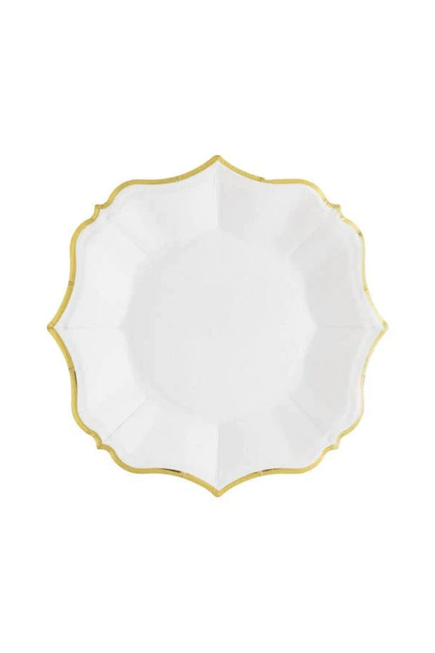 White Linen Dessert Plates